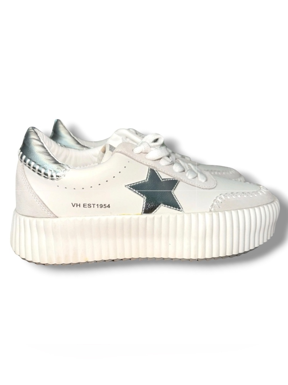 Vintage Havana Blaze 4 Star Platform Preppy-Pop Sneakers White Grey 8.5 NWOT